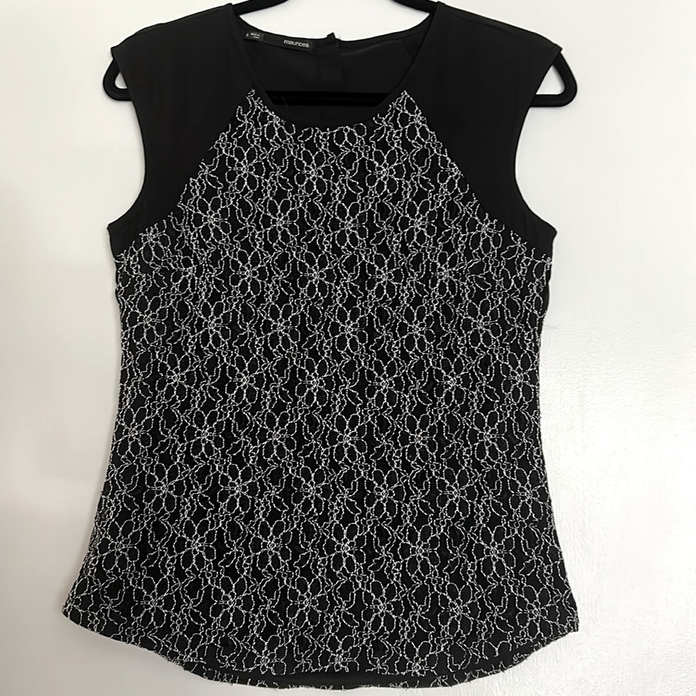 Black Lace Blouse Size: S